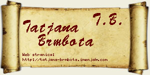 Tatjana Brmbota vizit kartica